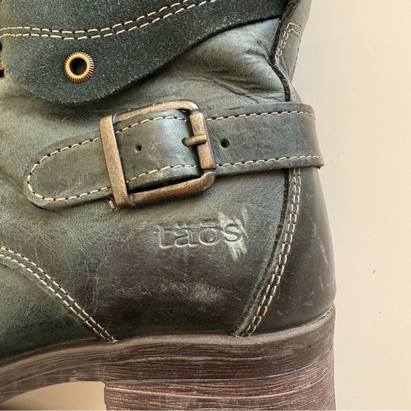 TAOS-Crave Combat Boot-Green Suede and Leather-7-7.5- EU 38 - Picture 12 of 16